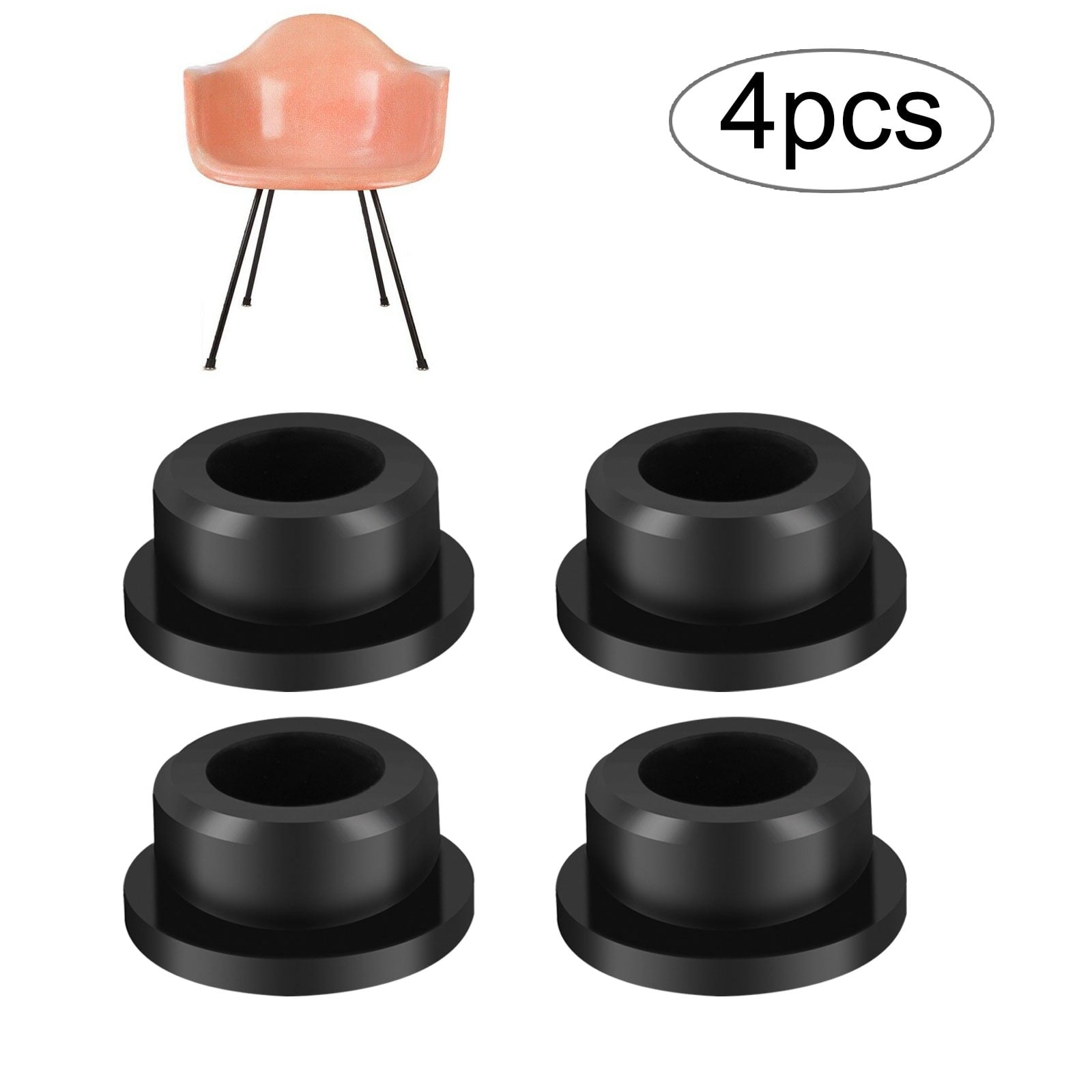 EIFFEL TOWER BASE RUBBER DOME GLIDES FOR HERMAN MILLER/EAMES chair feet Set of 4 