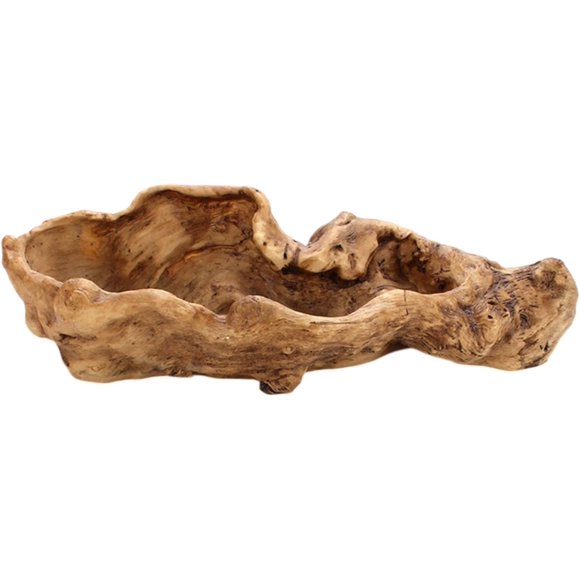 HUGFEGWE Driftwood Stump Log Resin Planter/Succulent Pot/Plant Pot, 14.2L x 4.7W CJB91-11537