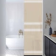 thumbnail image 3 of Beige Striped Window Privacy Film, Farmhouse Luxurious White Stripes Modern Abstract Art Static Cling UV Sun Blocking Heat Control Window Tint,Non-Adhesive One Way Windows Privacy Cover 17.7''x78.7'', 3 of 7