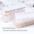 thumbnail image 2 of Soidarity Mujeres Nail Art Studs Niñas Manicura Artesanía Decoración Salón de moda Uña Belleza Decorativa 12 Rejillas Metal con caja Juegos de manicura Tipo 1 Soidarity CE014324-01, 2 of 6