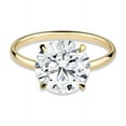 thumbnail image 3 of Cora Jewellery 2CT Cathedral Setting Round Moissanite Solitaire Engagement Ring For Women, 14K Yellow Gold, 3 of 5