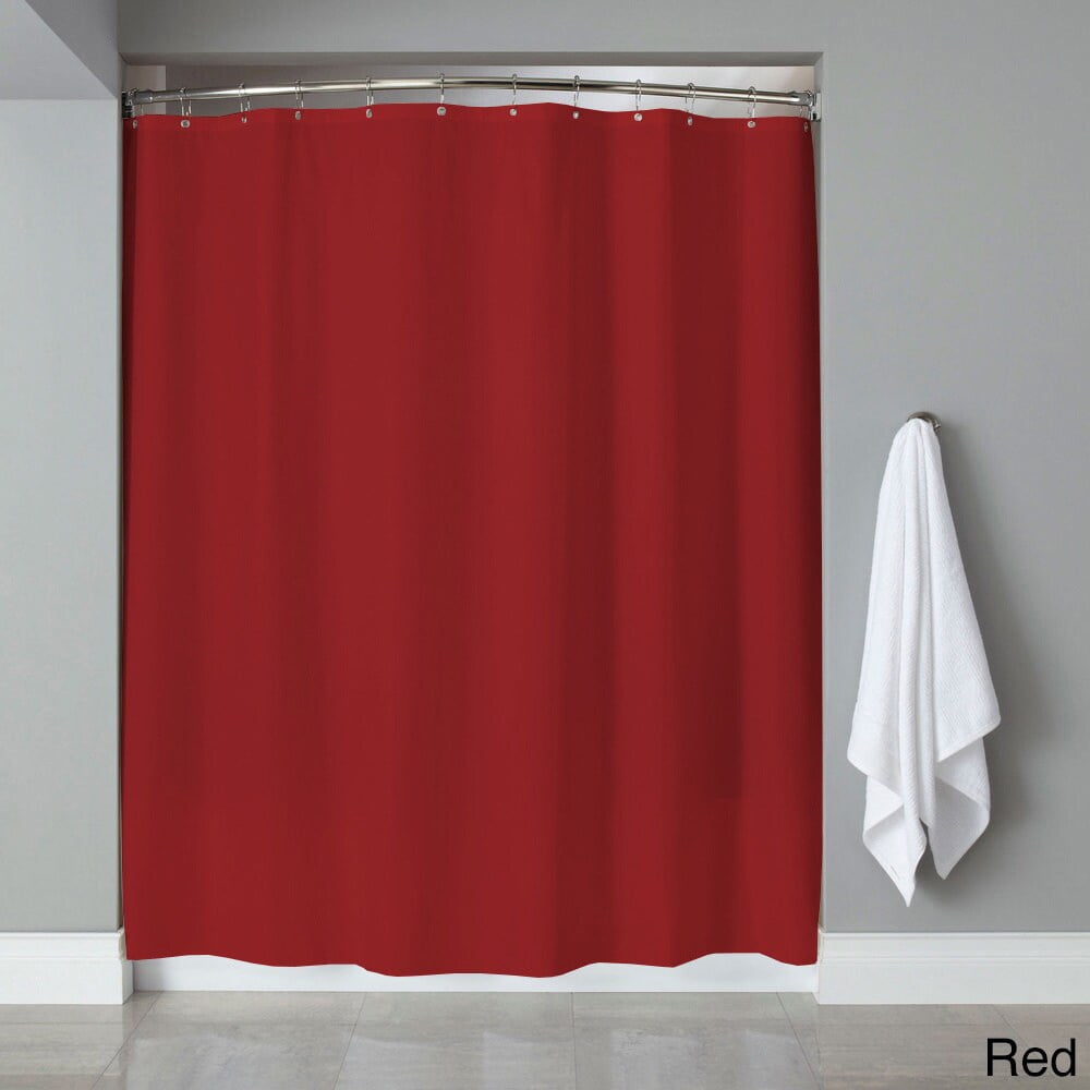 bed bath n more Vinyl Shower Curtain Liner Red