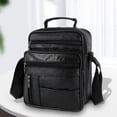 thumbnail image 3 of Sac à Bandoulière en Cuir pour Hommes - Petit Sac Bandoulière Sac Bandoulière Bandoulière Réglable Bretelles Sac à Bandoulière en Cuir PU Sac à Dos pour les Voyages de Randonnée à Vélo, 3 of 10