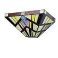 thumbnail image 2 of Radiance Goods Mission Tiffany-Style Blackish Bronze 1 Light Wall Sconce 12" Wide, 2 of 5
