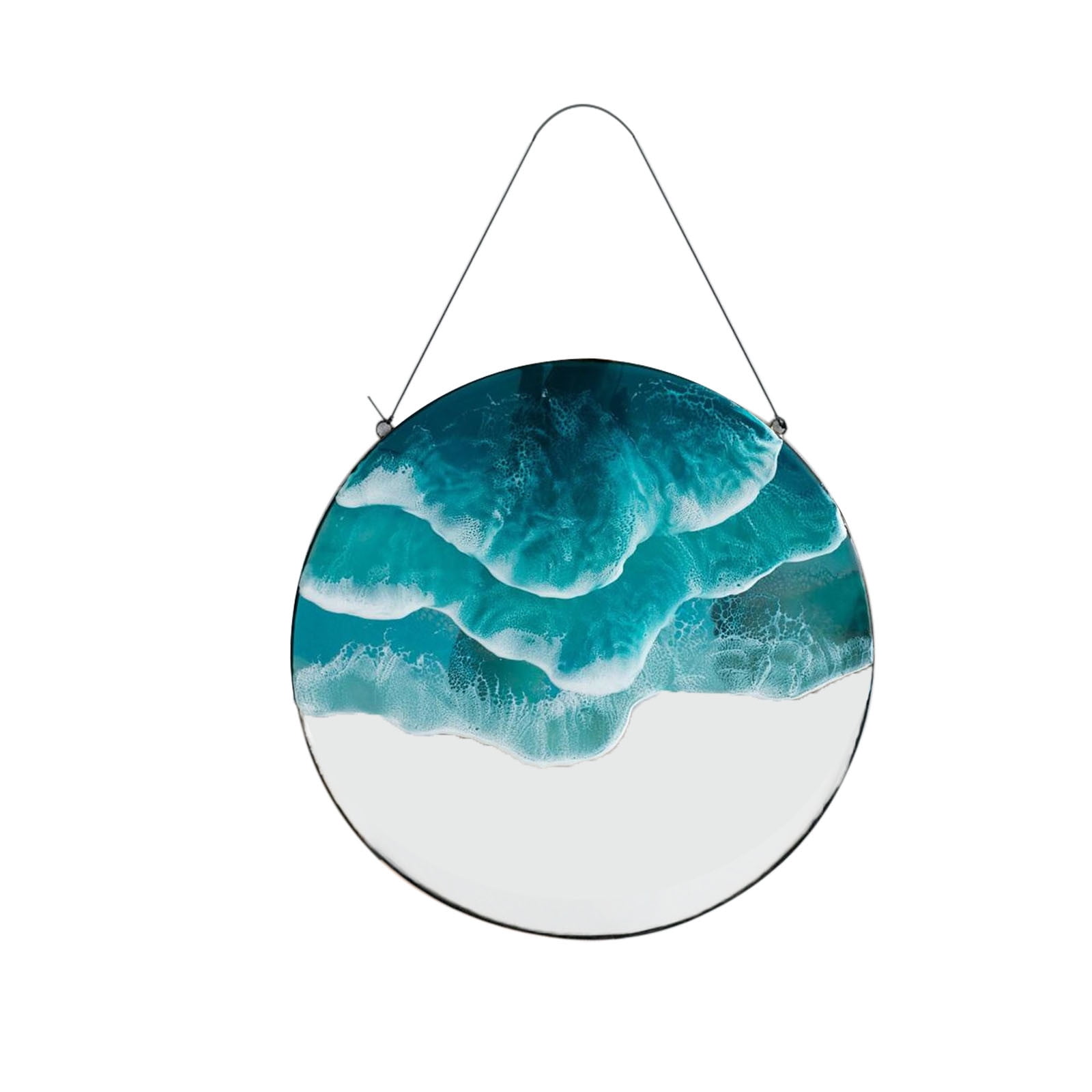 Sea & Ocean Resin Art Double Wave Wall Hanging Beach Coastal Home Decor
