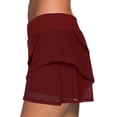 thumbnail image 3 of UKAP Women's Swim Skirts Waistband Mesh Layered Ruffle Swimdress Bathing Suit Skirt Swimsuit Tankini Beach Bottom Board, 3 of 4