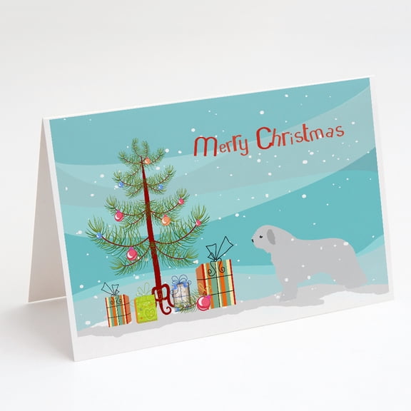 Caroline's Treasures Spanish Water Dog Christmas Christmas Greeting Cards with Envelopes, 5" x 7" (8 Count)