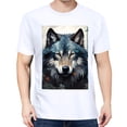 thumbnail image 3 of Plus Size Women Tops T Shirt WolfGraphic Tees Summer Tops Classic Round Neck Floral Oversize Short Sleeves, Crew Neck Shirts For Women, 3 of 5