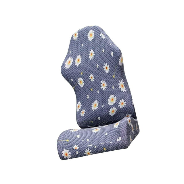 Langgg Housse de Chaise de Jeu Pivotante Housse de Fauteuil Extensible Marguerite Bleue