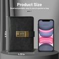 thumbnail image 3 of WEMATE Journal with Lock, Password Journal Kit, A6 PU Leather Journal with Gift Box, Lock Diary (Black), 3 of 6