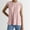 Pink, variant on SNKSDGM Women's Plus Beach Vacation Clothes for Women Plus Size Tops for Women 5X-6X Women's Fashion Casual Loose Round Neck Hollowed out Solid Color T Shirt L