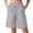 Gray a2, variant on Bermuda Shorts for Women Knee Length Elastic Waist Drawstring Wide Leg Shorts Classic Fit Summer Casual Beach Shorts with Pockets