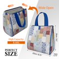 thumbnail image 3 of Pioneer Flower Floral Print Pattern Insulated Lunch Bag for Women & Adults,Large Portable Soft Cooler Lunch Bag,Thermal Food Storage Tote with Pearl Cotton,8.66L,8.75x5.75x9.5 Inch, 3 of 6