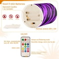 thumbnail image 4 of Purple Tiger Pattern Flameless LED Candle Set with Remote, Battery Operated Color Changing Pillar Candles, Set of 2, 4 of 7