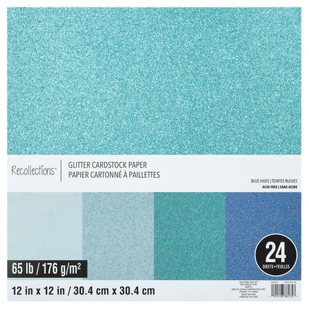 UPC: 0191518381757 | Glitter Blues Cardstock Paper Pad by Recollections™ 12 x 12