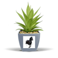 thumbnail image 1 of Animal Paper Break Shocks Horses Fake Pineapple Flower Pot Vase Mini Decor, 1 of 3