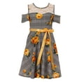 thumbnail image 1 of Little Girl Cold Shoulder Lace Floral Summer Birthday Flower Girl Dress Yellow 4 JKS 2130 BNY Corner, 1 of 4