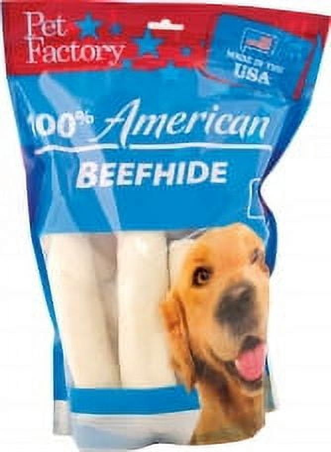 Pet Factory Made in USA Beefhide Medium Assorted (5 Bones, 5 Rolls) Natural Flavor - 6-7", 10 Count
