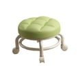 thumbnail image 4 of Asiento de rodillo bajo Reposapiés Sofá giratorio portátil de 360 grados Taburete de té Taburete con ruedas Asiento para dormitorio interior Sala de Verde Macarena Asiento de ruedas, 4 of 8