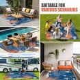 thumbnail image 4 of Orange Navy Blue Coral Outdoor Rug for Patio/Deck/Porch, Non-Slip Large Area Rug 5 x 8 Ft, Summer Beach Coastal Ocean Starfish Indoor Outdoor Rugs Washable Area Rugs, Camping Rug Carpet Runner, 4 of 8