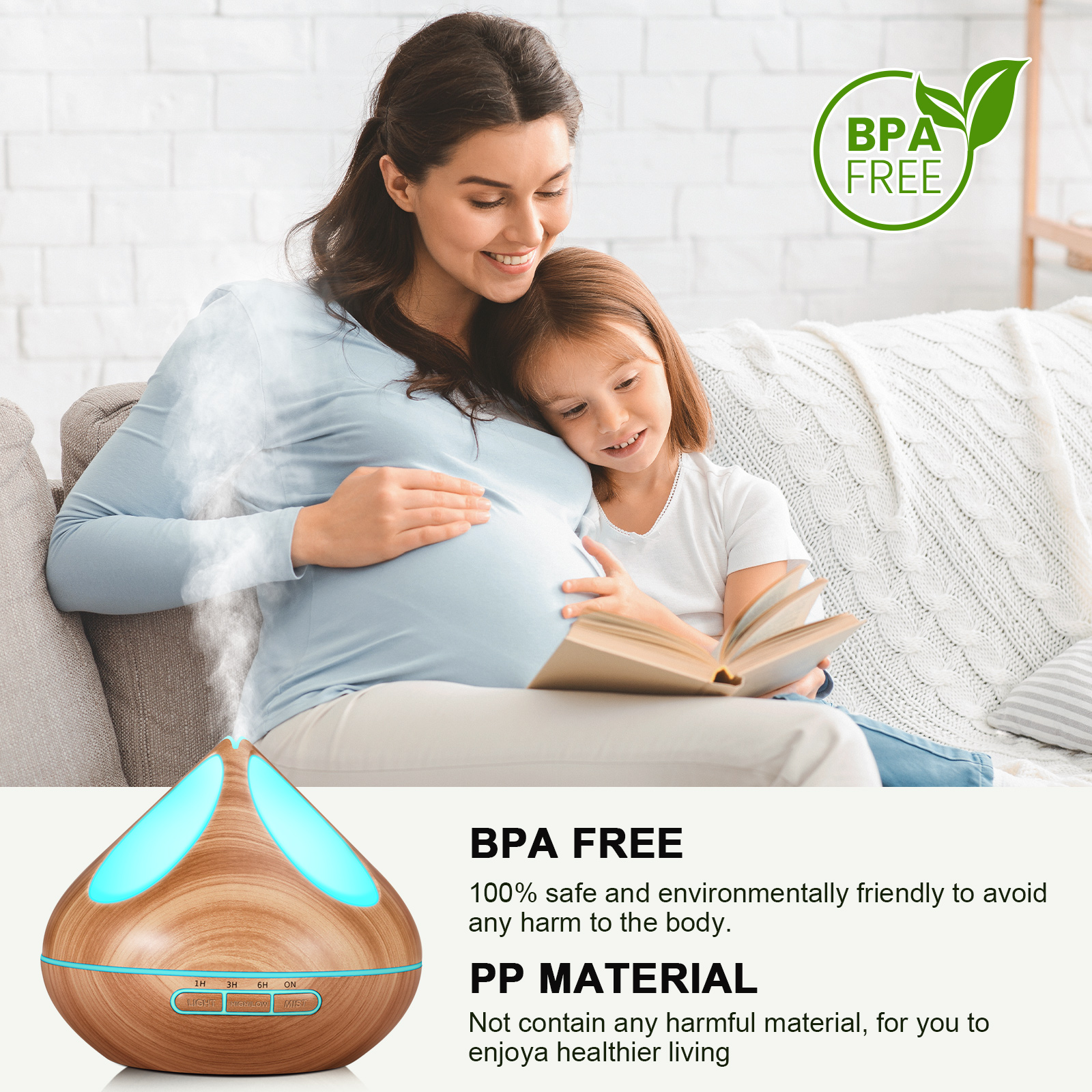 Noahstrong 500ml Essential Oil Diffuser with 8 Oil Set photo 6