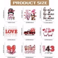 thumbnail image 3 of 9Pcs 9 Styles Valentine's Day Theme Plastic Heat Transfer Film Logo Stickers Set for DIY T-Shirt Bags Hats Jackets Mixed Shapes 140~200x220mm 1pc/style, 3 of 9