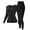Black, variant on Thermal Underwear for Women Long Johns Crewneck Long Sleeve Top Bottom Base Layer Leggings Cold Weather Outfits