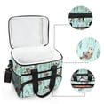thumbnail image 6 of FORMRS Insulated Cooler Bag 24 Cans Capacity Soft Leakproof Lunch Box with Side Pockets, Green Otters Pattern, 6 of 7