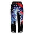 thumbnail image 4 of SELONE Womens Capris and Cropped Pants 4th of July Wide Leg Pants Summer Trousers Loose Sparklers Star Outwear Black M, 4 of 5