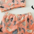 thumbnail image 5 of CONFREE Halloween Pajamas for Women Set Sleeveless Flannel Sleepwear Tops Shorts Hallowmas Pumpkin Ghost Pjs for Women Winter Warm Cozy Nightwear, 5 of 6