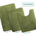 thumbnail image 6 of Nestl Set of 3 Absorbent Memory Foam Bath Mat Set Bathroom Rugs, Sage, Large 20"x32", Small 17"x24", Contour 24"x20", 6 of 8