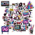 thumbnail image 5 of 35pcs Colorful Urban Sticker Pack Retro Graffiti Decals Art Kids Stickers for Suitcase Laptop Guitar, 5 of 9