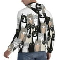 thumbnail image 6 of Sikiie Colors Cats Men's Hoodie, Essentials Hoodie, Sweatshirt, Pullover Hooded Sweatshirt for Men-Large, 6 of 7