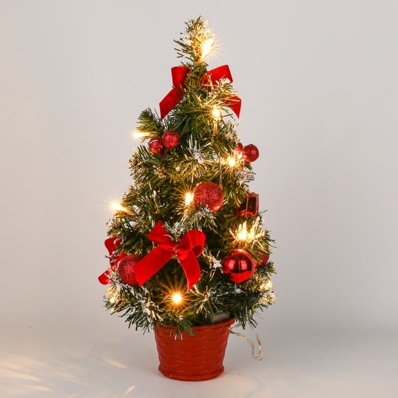 LED Fiber Optic Nightlight Decoration Light Lamp Mini Colorful  Christmas Tree 