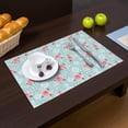 thumbnail image 2 of Placemat, Pioneer Flower Floral Print Pattern Place Mats Table Mat Set Of 2, PVC Washable Placemats for Party Kitchen Dining Decoration, 18x12 Inch, Fade Resistant, 2 of 6