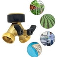 thumbnail image 5 of Conector Y de manguera de entrada de agua (manguera de entrada de 2 vías, latón), compatible con sistema de conector de manguera de jardín de 1/2" brillar Electrónica, 5 of 5