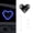 Blue, variant on Solar Powered Heart Shaped LED Light for Car, Wireless Ambient Lamp for Triangle Window Wireless Decorative Neon Lamp