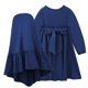 thumbnail image 4 of Odeerbi Niñas Plisado Vestido Musulmán Con Hijab Ruffle Algodón Una-Piece Islamic Prayer Dress Solid Color Long Sleeve Dress With Headscarf Set, 4 of 9