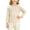 Beige, variant on Girls Long Sleeve Lace Ruffle Collar Top 6 Months-7 Years, Soft Ribbed Crew Neck Undershirt Casual Spring Fall Base Layer Shirt for Toddler Kids Beige