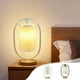 thumbnail image 1 of Xihbxyly Lámpara de Mesa, Luz Regulable de 3 Vías, Bombilla Led Incluida, Pantalla de Tela de Lino, Base de Madera Maciza, Decoración para Dormitorio, Oficina, Sala de Estar, Luz Cómoda, Fácil Instal, 1 of 7
