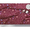 thumbnail image 3 of Soimoi Tissu Popeline de Coton Feuilles & Roses Imprimé Floral 1 Yard 56 Pouces de Large, 3 of 5