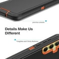 thumbnail image 7 of Samsung Galaxy A35 5G Phone Case Shockproof Dust/Drop Proof 3 in 1 Full Body Rugged Heavy Duty Durable Cover Black Orange, 7 of 7