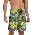thumbnail image 2 of Sikiie Surfing Dinosaur Mens Pajama Shorts, Lightweight Lounge Pant with Pockets Soft Sleep Pj Shorts for MenX-Large, 2 of 6