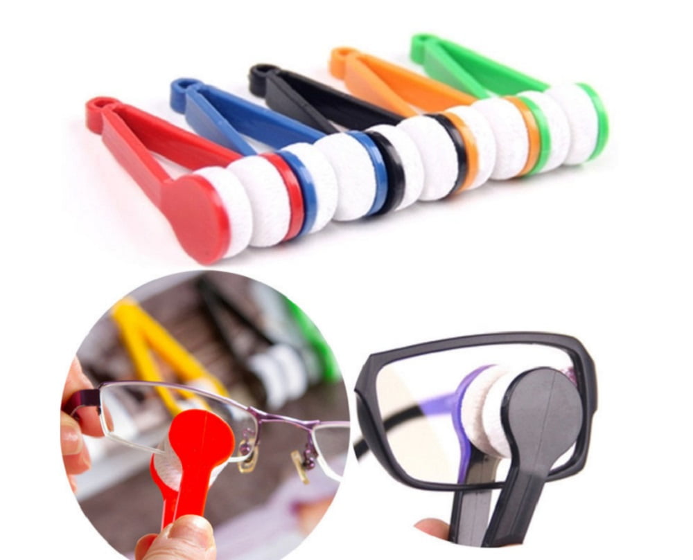 5 Pcs Sun Glasses Eyeglass Cleaner Microfiber Cloth Lens Wipes Cleaning Kit