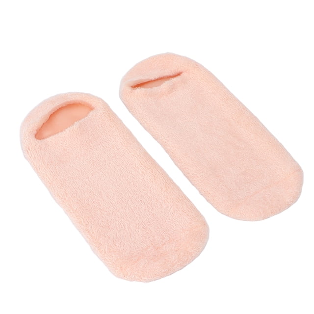 Lotion Socks 2pcs Moisturizing Socks Repairing Rough Skin One Piece Design Essential Oil Gel Layer Reusable Sock For HomeOrange