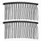 thumbnail image 1 of 2uds Peines Antideslizante Lateral Metal Negro Unique Bargains, 1 of 6