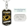 thumbnail image 2 of Pittsburgh is for Champions Stainless Steel or 18k Gold Premium Swivel Dog Tag Keychain, 2 of 8