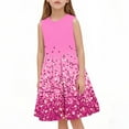 thumbnail image 1 of Tranfacy Robes d'Été pour Ados Enfants Sans Manches à Imprimé de Paillettes Col Rond Taille Cintrée Robe d'Été pour Enfants de Taille Moyenne, 1 of 7