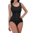 thumbnail image 3 of Waist Trainer Bodysuit for Women Abdomen Control Butt Lifting Compression Shapewear Breathable Underwear Breathable Shapewear with Wide Straps - High Waist Tummy Control Body Shaper Black XL, 3 of 5