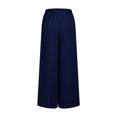 thumbnail image 5 of Miluxas Women's Casual Loose Wide Leg Cozy Pants Yoga Sweatpants Comfy High Waisted Sports Athletic Lounge Pants with Pockets Blue M, 5 of 6